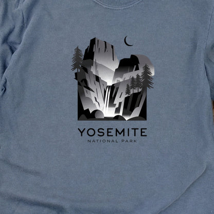 Yosemite National Park Noir Cotton Long Sleeve