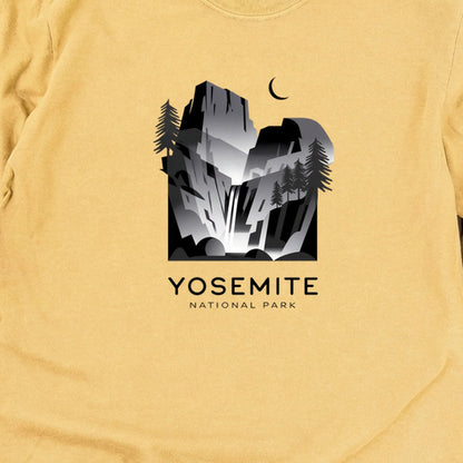 Yosemite National Park Noir Cotton Long Sleeve