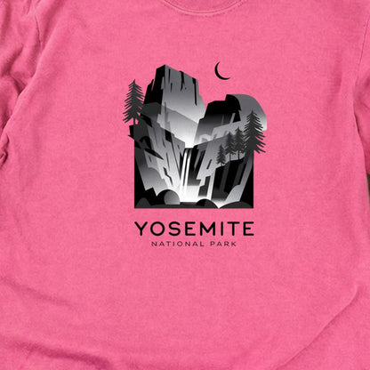 Yosemite National Park Noir Cotton Long Sleeve