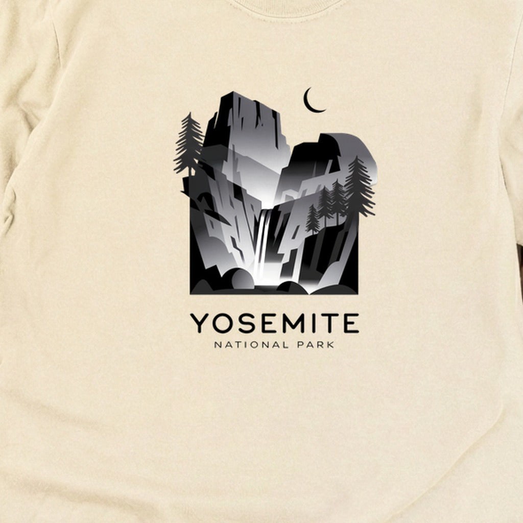 Yosemite National Park Noir Cotton Long Sleeve