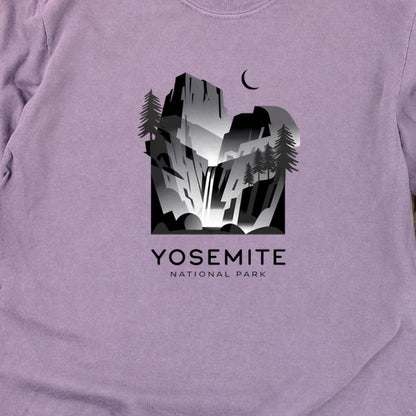 Yosemite National Park Noir Cotton Long Sleeve