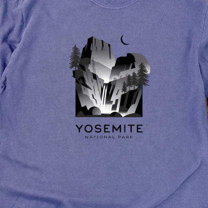 Yosemite National Park Noir Cotton Long Sleeve