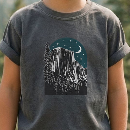 Yosemite at Night Kids Cotton T-Shirt
