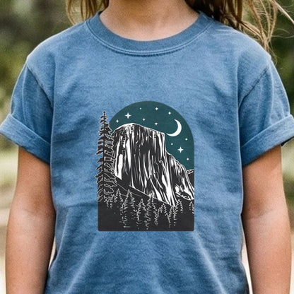 Yosemite at Night Kids Cotton T-Shirt