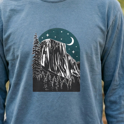 Yosemite at Night Cotton Long Sleeve