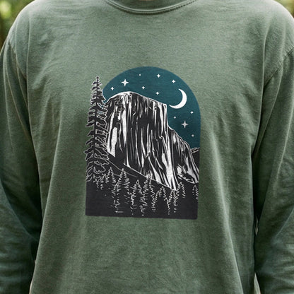 Yosemite at Night Cotton Long Sleeve