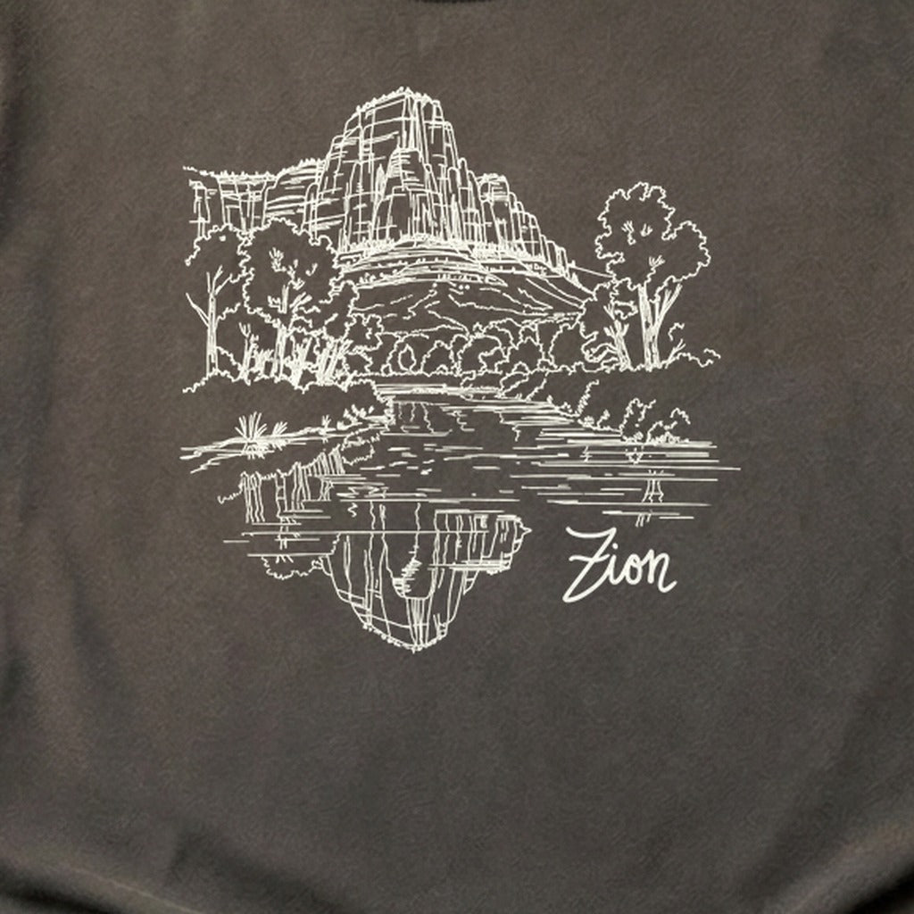 Zion Line Drawing Cotton T-Shirt