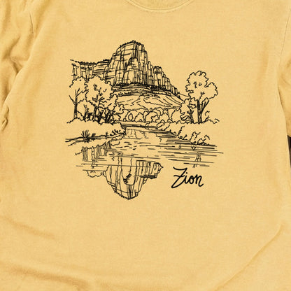 Zion Line Drawing Cotton Long Sleeve