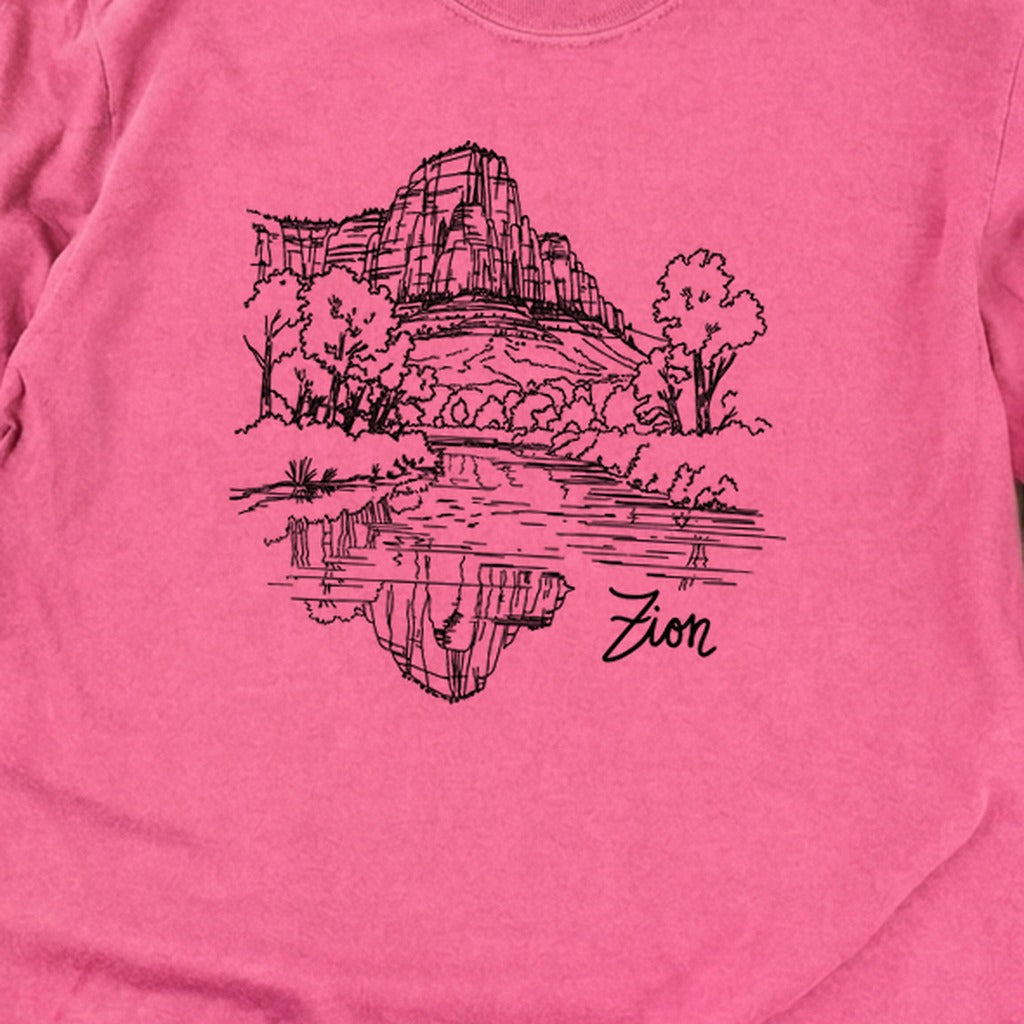 Zion Line Drawing Cotton Long Sleeve
