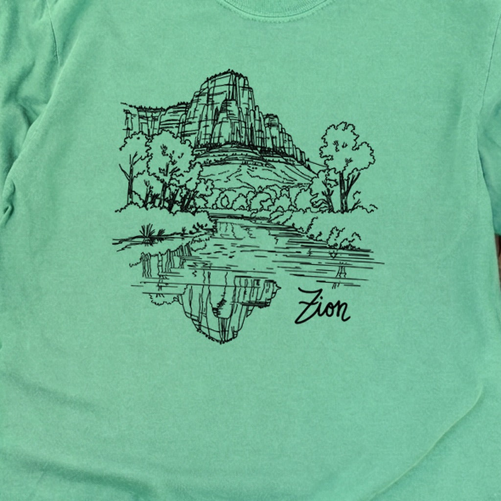 Zion Line Drawing Cotton Long Sleeve