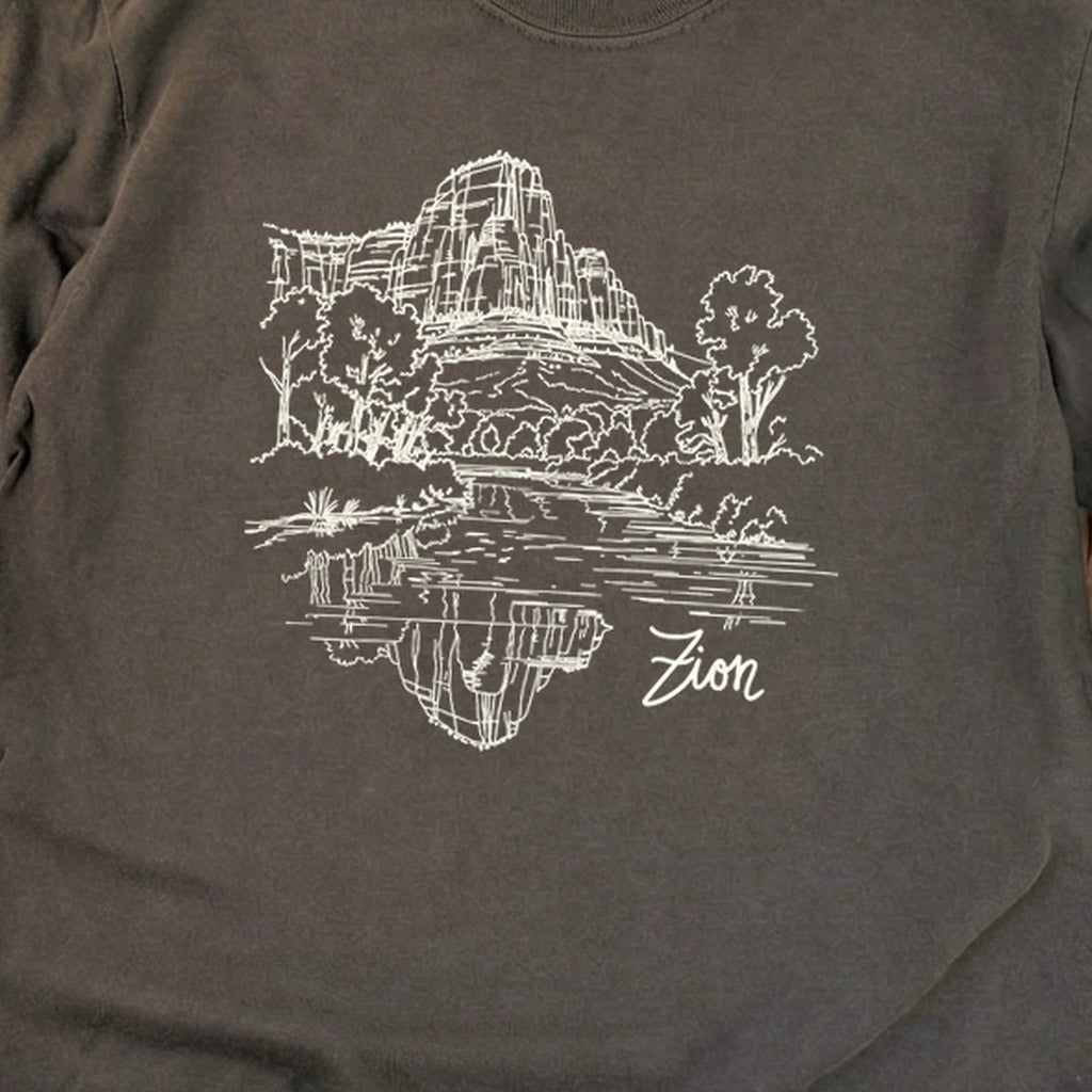 Zion Line Drawing Cotton Long Sleeve