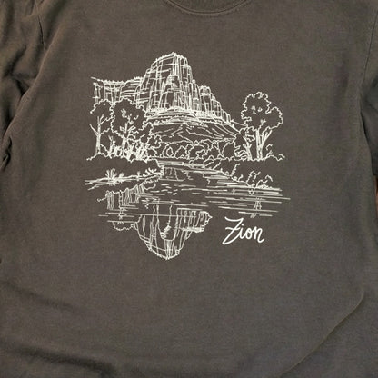 Zion Line Drawing Cotton Long Sleeve