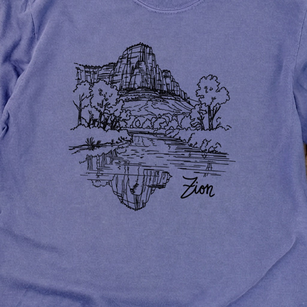 Zion Line Drawing Cotton Long Sleeve