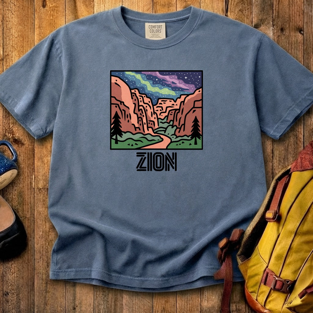 Zion at Night Cotton T-Shirt