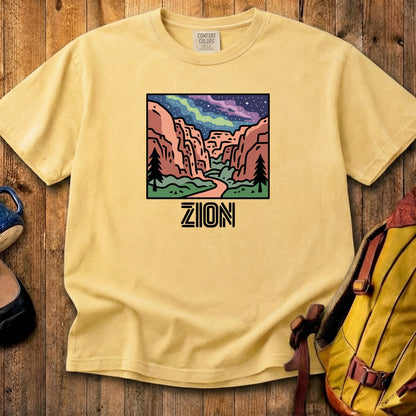 Zion at Night Cotton T-Shirt