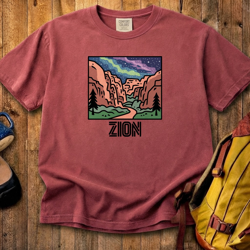 Zion at Night Cotton T-Shirt