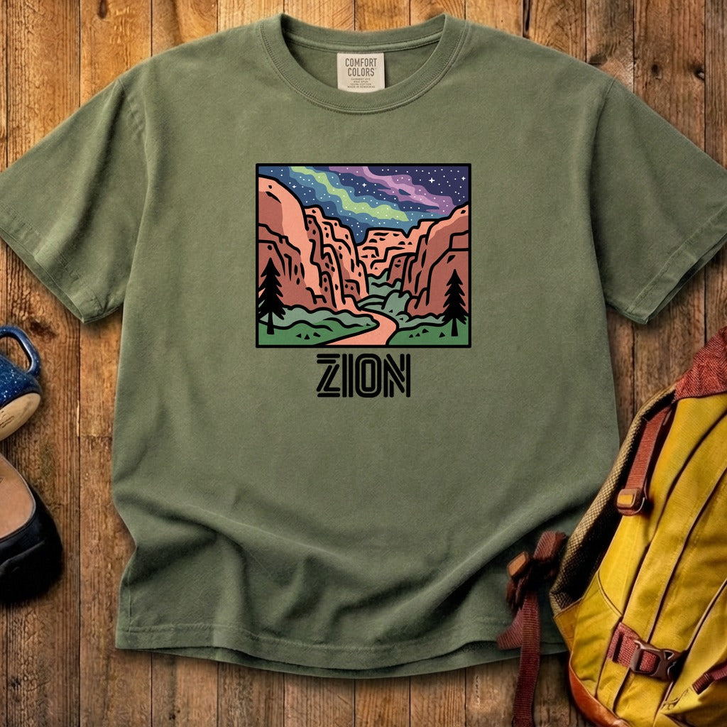 Zion at Night Cotton T-Shirt