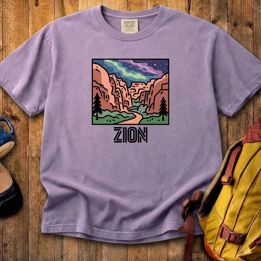 Zion at Night Cotton T-Shirt