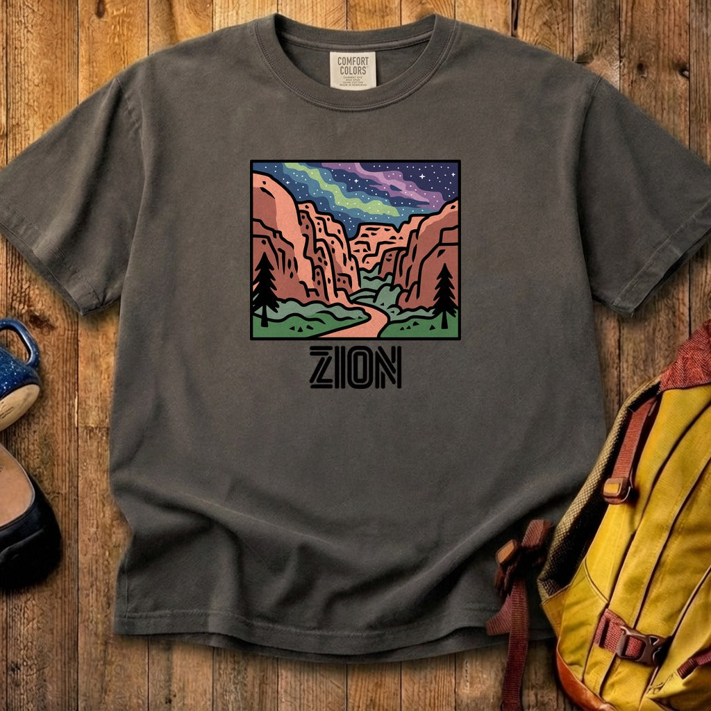 Zion at Night Cotton T-Shirt