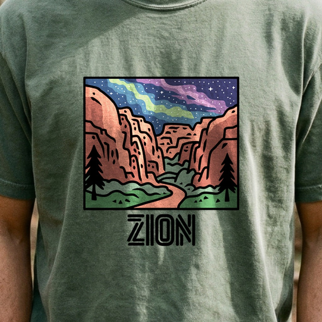 Zion at Night Cotton T-Shirt