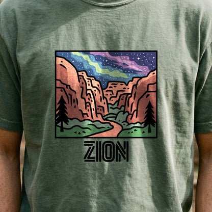 Zion at Night Cotton T-Shirt
