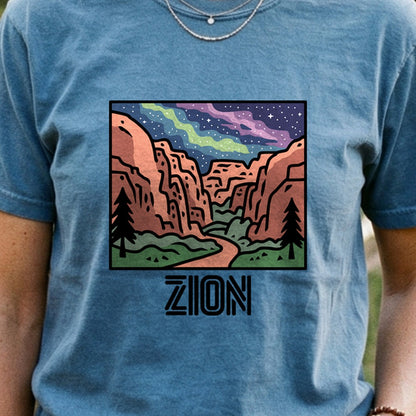 Zion at Night Cotton T-Shirt