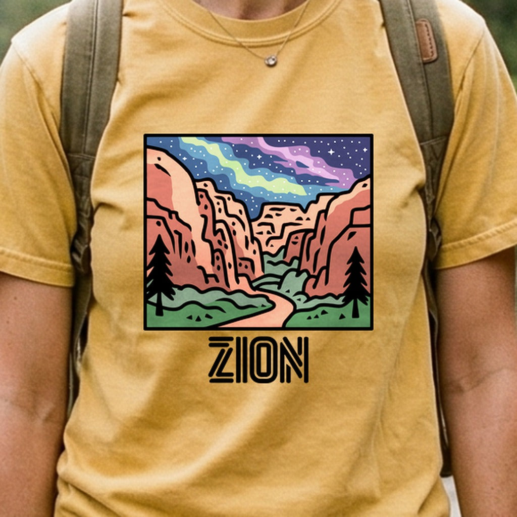 Zion at Night Cotton T-Shirt