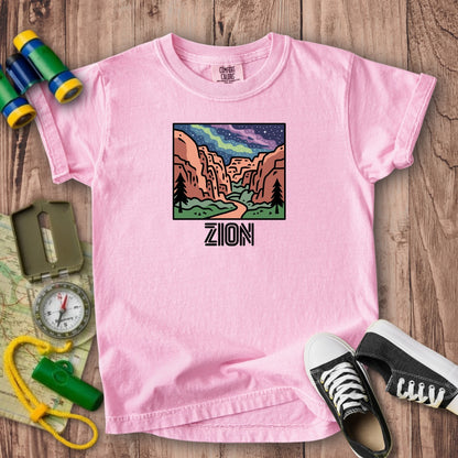 Zion at Night Kids Cotton T-Shirt