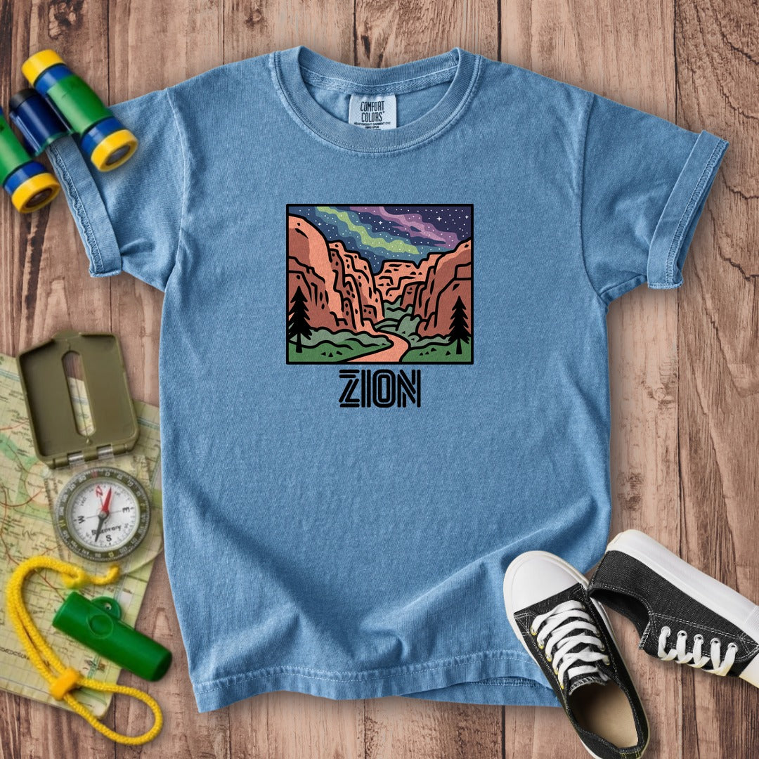 Zion at Night Kids Cotton T-Shirt