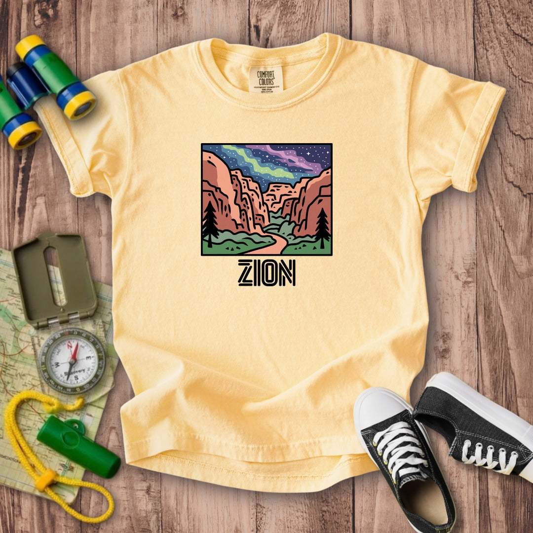 Zion at Night Kids Cotton T-Shirt