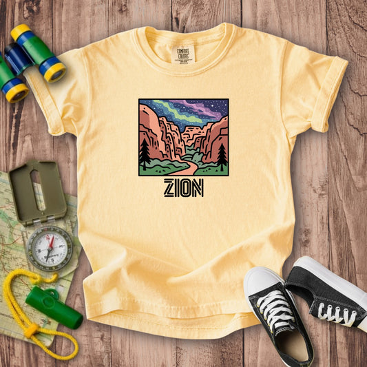 Zion at Night Kids Cotton T-Shirt