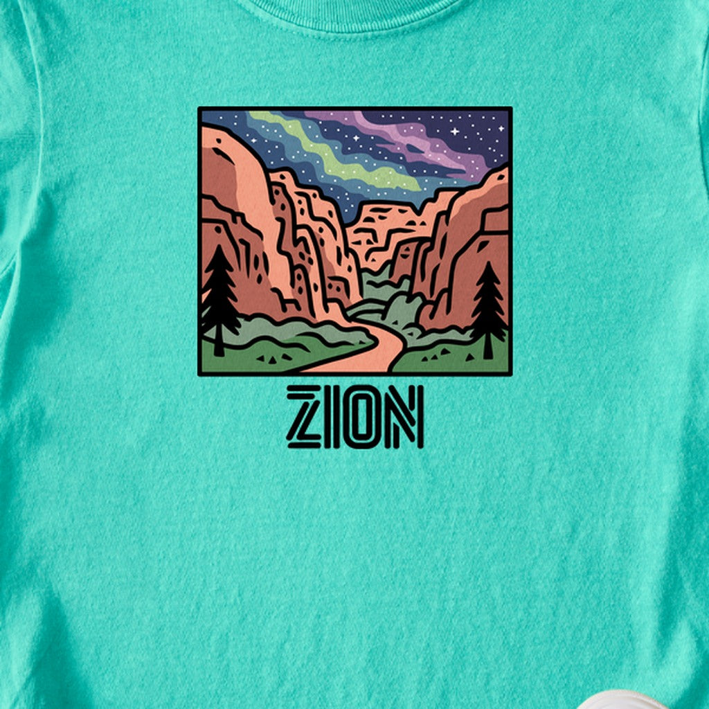 Zion at Night Kids Cotton T-Shirt