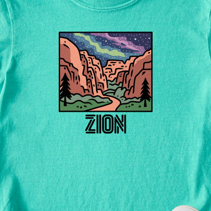 Zion at Night Kids Cotton T-Shirt