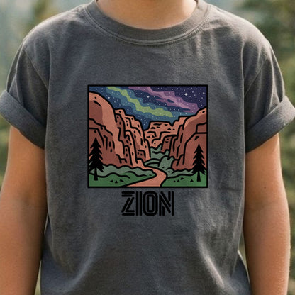 Zion at Night Kids Cotton T-Shirt