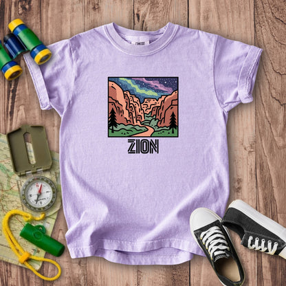 Zion at Night Kids Cotton T-Shirt