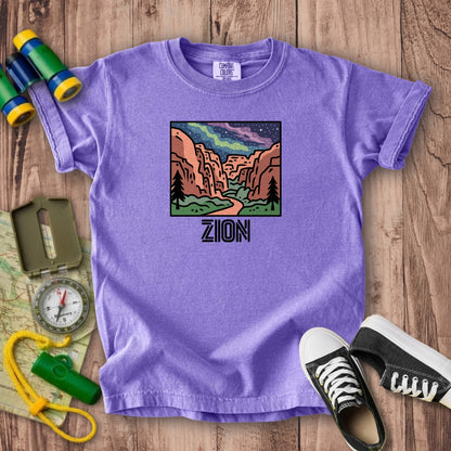 Zion at Night Kids Cotton T-Shirt