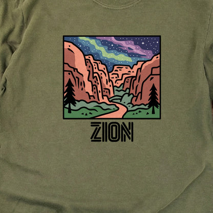 Zion at Night Cotton Long Sleeve