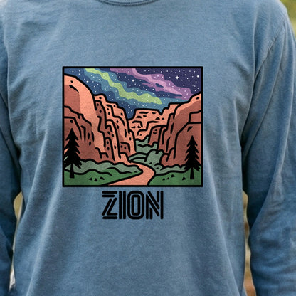 Zion at Night Cotton Long Sleeve