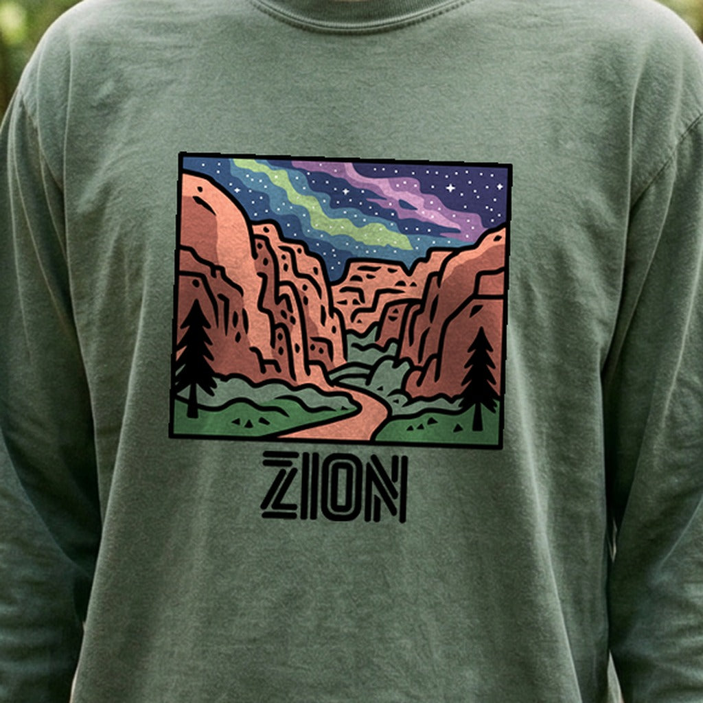 Zion at Night Cotton Long Sleeve