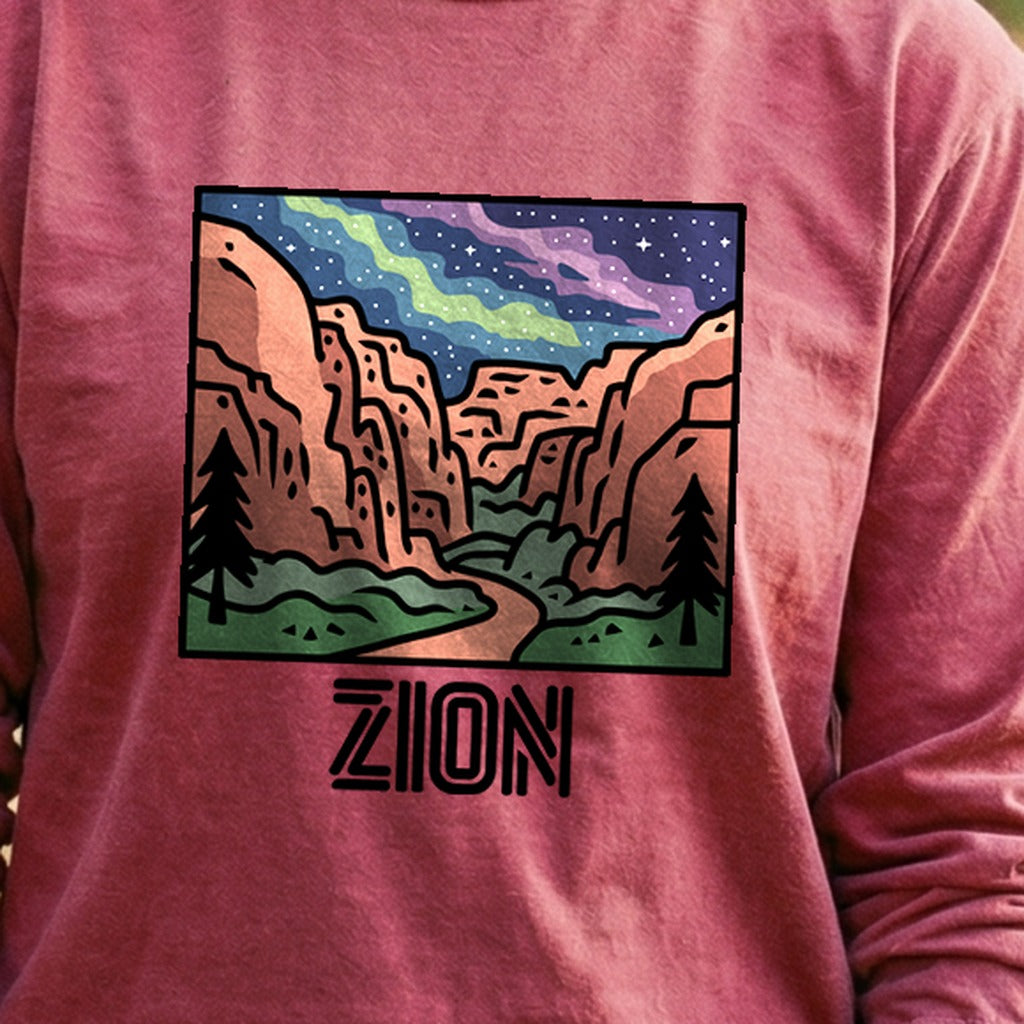 Zion at Night Cotton Long Sleeve