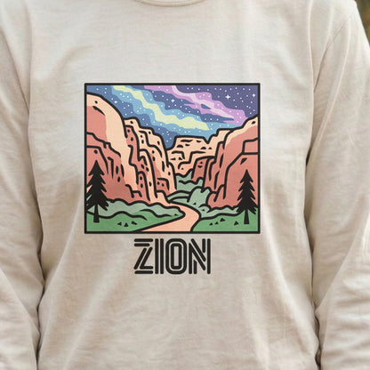 Zion at Night Cotton Long Sleeve