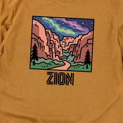 Zion at Night Cotton Long Sleeve