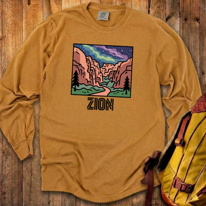 Zion at Night Cotton Long Sleeve