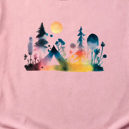 Watercolor Wildflower Retreat Cotton T-Shirt