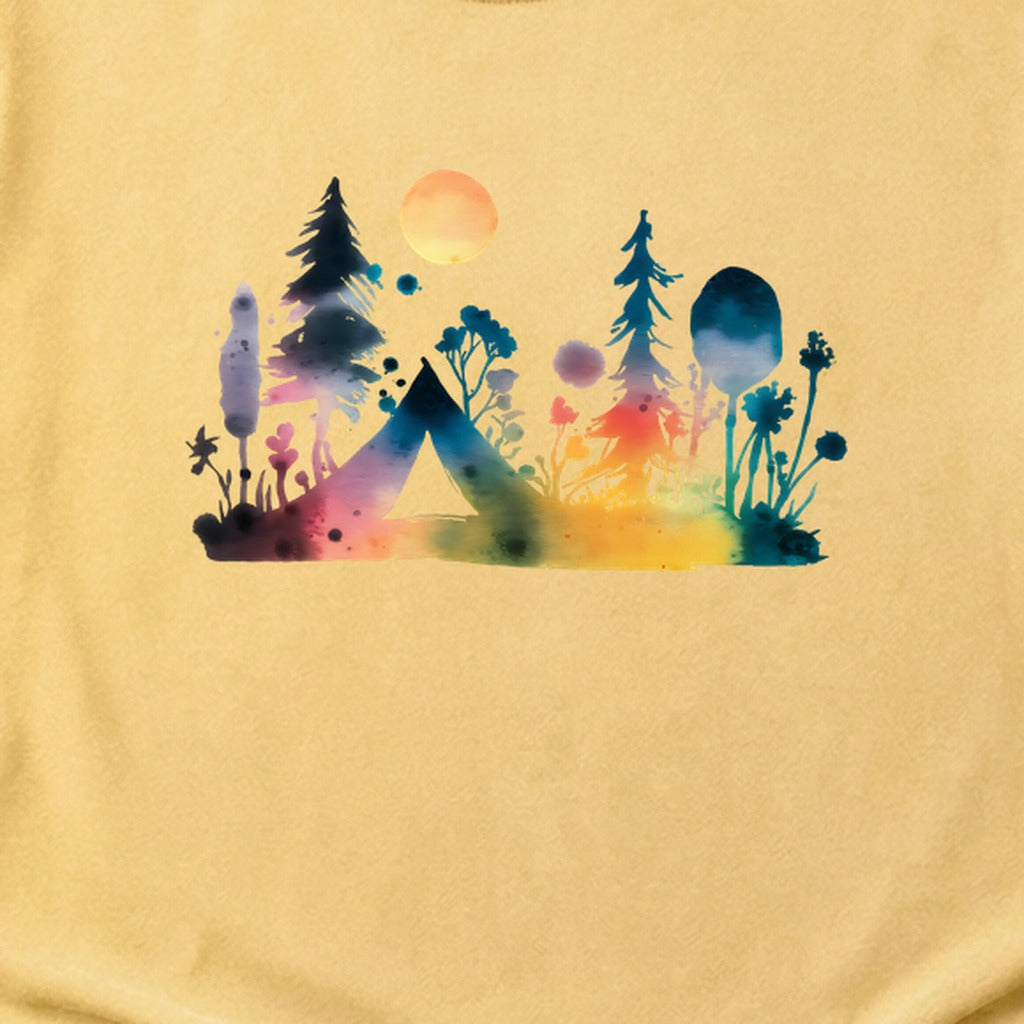 Watercolor Wildflower Retreat Cotton T-Shirt