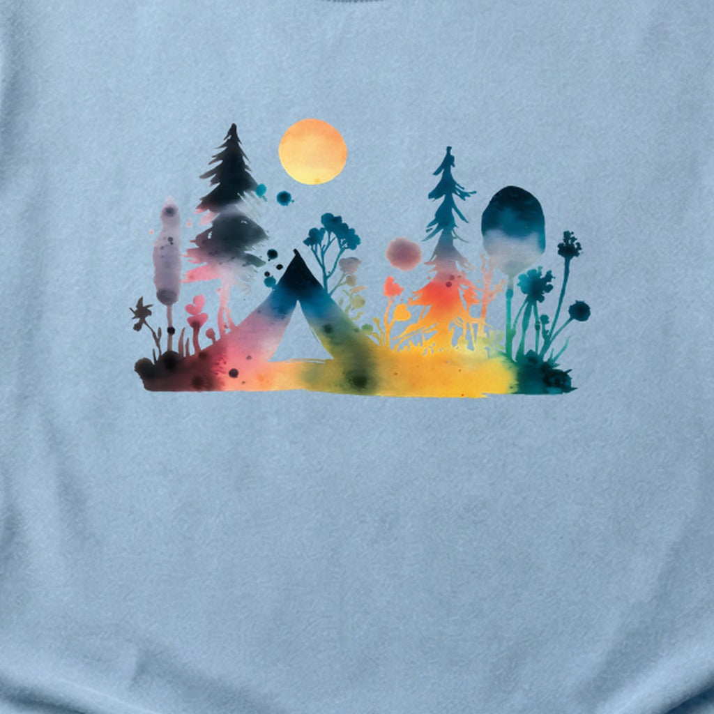 Watercolor Wildflower Retreat Cotton T-Shirt