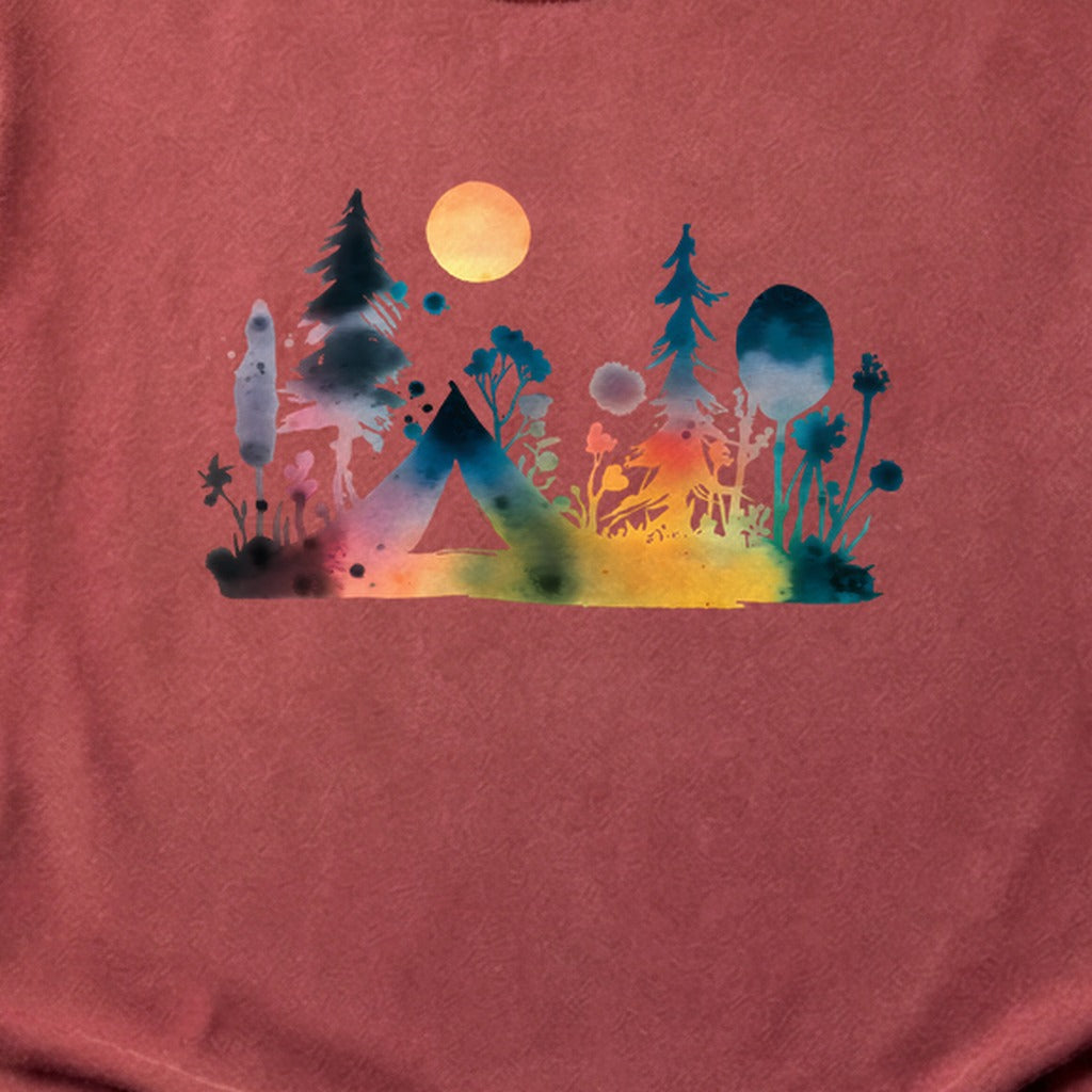 Watercolor Wildflower Retreat Cotton T-Shirt