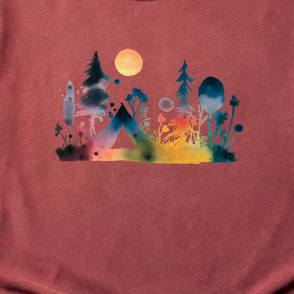 Watercolor Wildflower Retreat Cotton T-Shirt