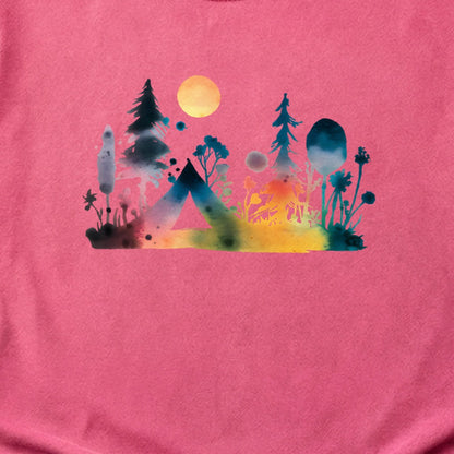 Watercolor Wildflower Retreat Cotton T-Shirt