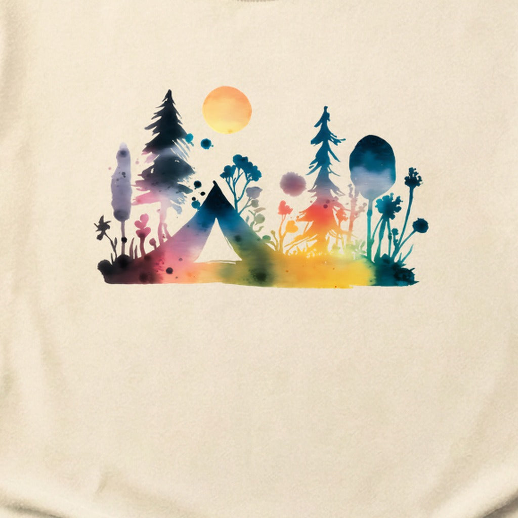 Watercolor Wildflower Retreat Cotton T-Shirt